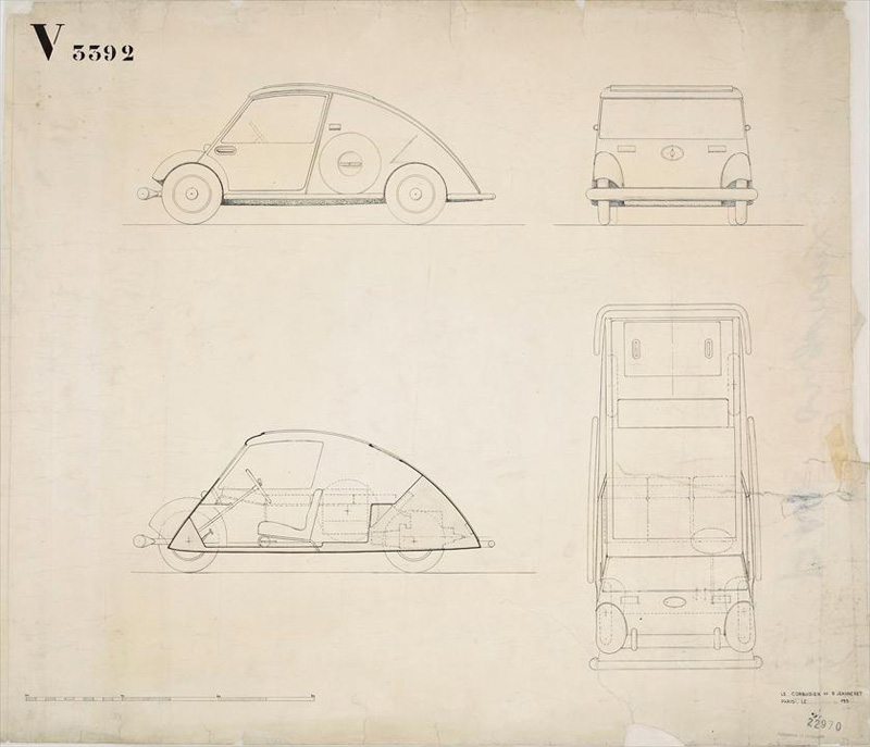 Ле Корбюзье (Le Corbusier), Пьер Жаннере (Pierre Jeannere). Концепция автомобиля "maximum". 1928-1936