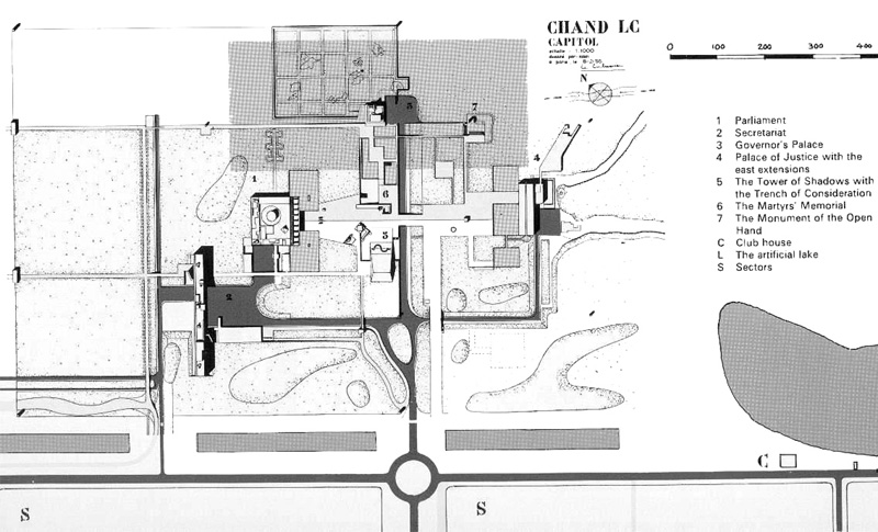 Ле Корбюзье / Le Corbusier. Капитолий (ансамбль правительственных зданий). Чандигарх (Пенджаб, Индия). 1950-1952 (проект); 1952-1965 (реализация)