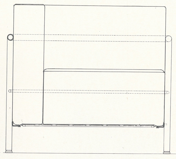Кресло LC2. Le Corbusier. Ле Корбюзье. 1929. Рабочие чертежи для современного производства «Комфортабельного кресла» (большая модель):