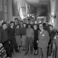 Ле Корбюзье в мастерской на rue de Sèvres, 35. Париж. 1953. Фотограф: Willy Rizzo